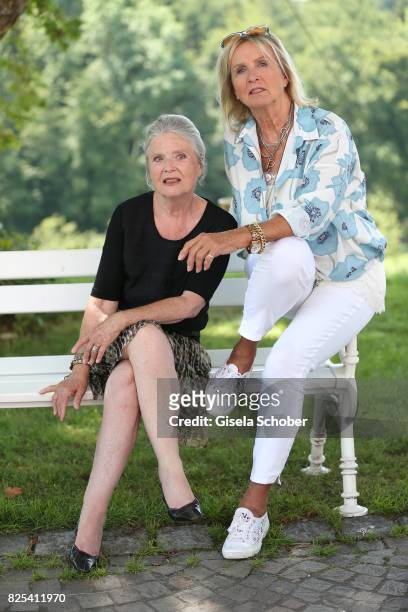Cordula Trantow and Diana Koerner during the 'WaPo Bodensee' photo call at Schloss Freudental on August 1, 2017 in Allensbach-Freudental near...