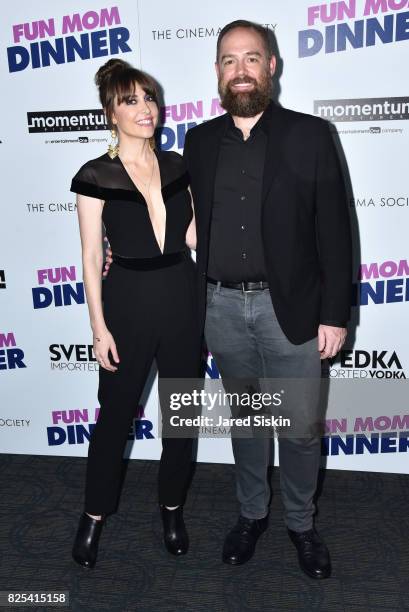 Alethea Jones and P.K. Hooker attend Momentum Pictures with The Cinema Society & SVEDKA host a screening of "Fun Mom Dinner" at the Landmark Sunshine...