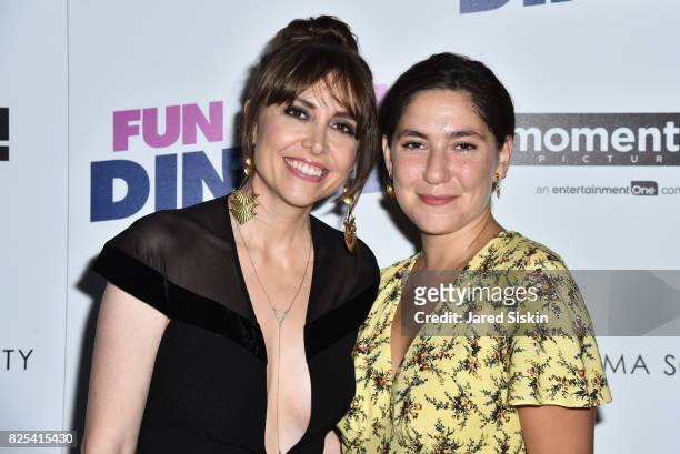 Alethea Jones and Olivia Milch attend Momentum Pictures with The Cinema Society & SVEDKA host a screening of "Fun Mom Dinner" at the Landmark...