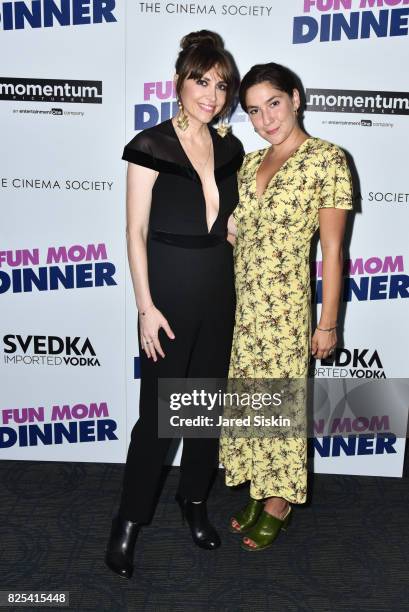 Alethea Jones and Olivia Milch attend Momentum Pictures with The Cinema Society & SVEDKA host a screening of "Fun Mom Dinner" at the Landmark...