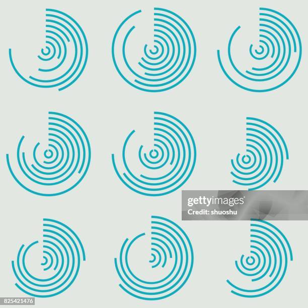 ilustraciones, imágenes clip art, dibujos animados e iconos de stock de icono de barra de progreso de curva azul - current-status-icon