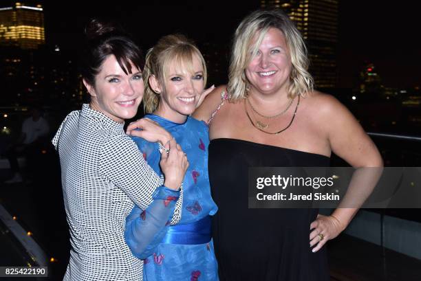 Katie Aselton, Toni Collette and Bridget Everett attend Momentum Pictures with The Cinema Society & SVEDKA host the after party for "Fun Mom Dinner"...