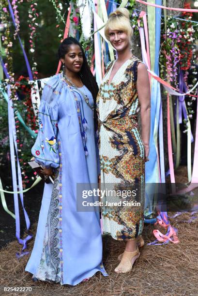 Nina Simone and Kharis Kennedy attend The 24th Annual Watermill Center Summer Benefit & Auction at The Watermill Center on July 29, 2017 in Water...