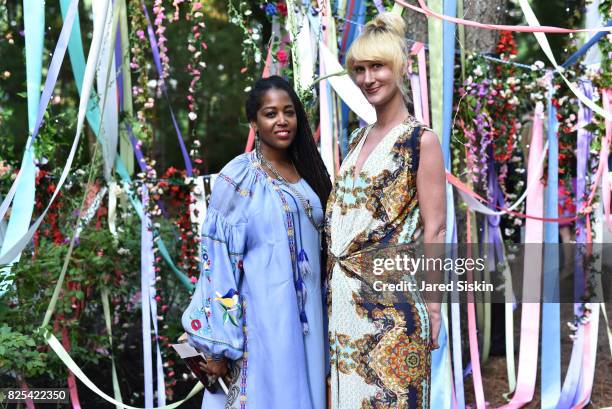 Nina Simone and Kharis Kennedy attend The 24th Annual Watermill Center Summer Benefit & Auction at The Watermill Center on July 29, 2017 in Water...