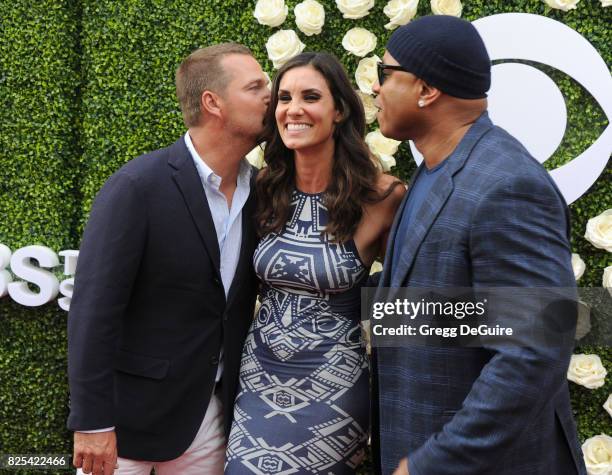 Chris O'Donnell, Daniela Ruah and LL Cool J arrive at the 2017 Summer TCA Tour - CBS Television Studios' Summer Soiree at CBS Studios - Radford on...