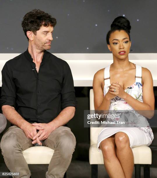 James Frain and Sonequa Martin-Green of 'Star Trek: Discovery' speak onstage during the 2017 Summer TCA Tour - CBS Panels held at Various Locations...
