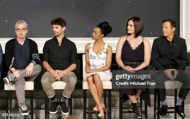 Alex Kurtzman, James Frain, Sonequa Martin-Green, Mary Chieffo and Jason Isaacs of 'Star Trek: Discovery' speak onstage during the 2017 Summer TCA...