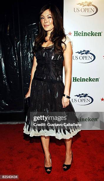 Actress Lindsay Price attends the 2008 US Open USTA/Heineken Premium Light Official Players Party at the Empire Hotel on August 22, 2008 in New York...