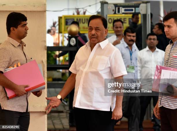Congress MLA Narayan Rane at Vidhan Bhavan for Monsoon Assembly Session, on August 1, 2017 in Mumbai, India.