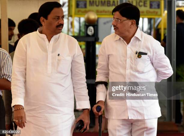 Sunil Tatkare at Vidhan Bhavan for Monsoon Assembly Session, on August 1, 2017 in Mumbai, India.