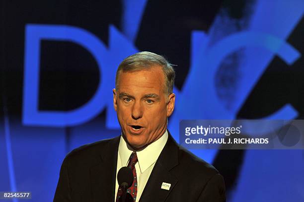 Chair of the Democratic National Convention Howard Dean gavels in the opening of the Democratic National Convention at the Pepsi Center in Denver,...