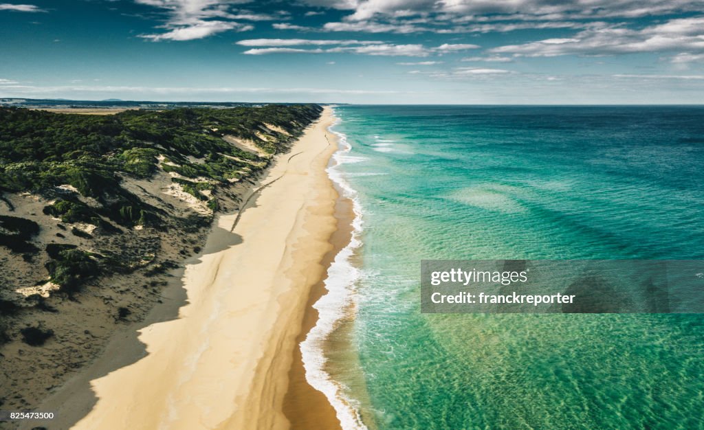 Vista aérea de la costa sur de Australia
