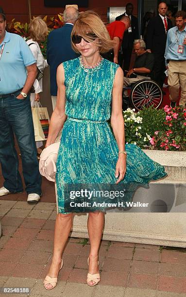 Anna Wintour attends the 8th Annual USTA Serves' OPENing Gala during the 2008 US Open at the President's Gate at the USTA Billie Jean King National...