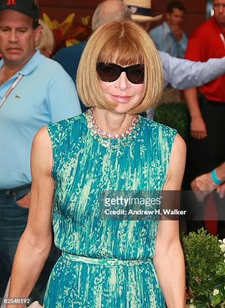 Anna Wintour attends the 8th Annual USTA Serves' OPENing Gala during the 2008 US Open at the President's Gate at the USTA Billie Jean King National...