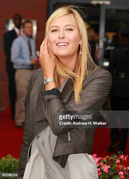 Maria Sharapova attends the 40th Anniversary opening night celebration during the 2008 US Open at the President's Gate at the USTA Billie Jean King...