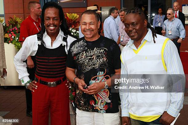The music group Earth Wind & Fire attends the 40th Anniversary opening night celebration during the 2008 US Open at the President's Gate at the USTA...