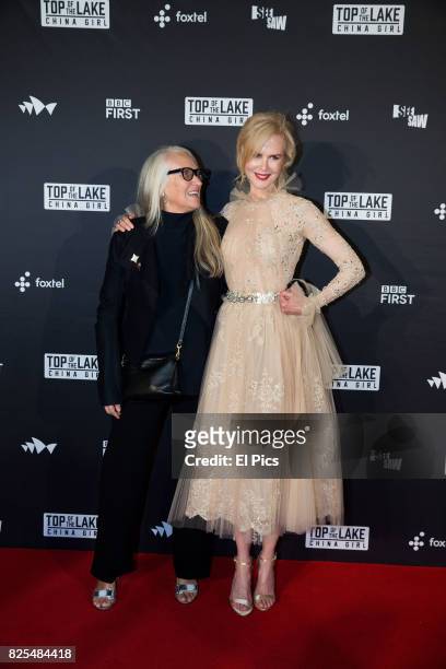 Jane Campion and Nicole Kidman arrive ahead of the Top of the Lake: China Girl Australian Premiere at Sydney Opera House on August 1, 2017 in Sydney,...