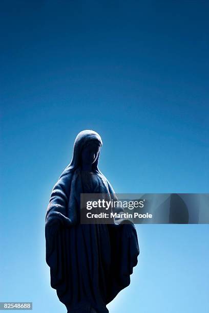 toy statue of the virgin mary - virgin mary stockfoto's en -beelden