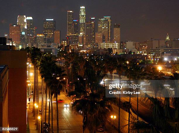 General view of the downtown Los Angeles skyline from the Galen Center on Saturday, December 30, 2006.