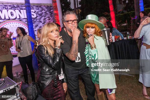 Actress Rosanna Arquette, musician Steve Jones and Linda Ramone speak to thousands of Ramones fans in attendance at the 2017 Johnny Ramone tribute...