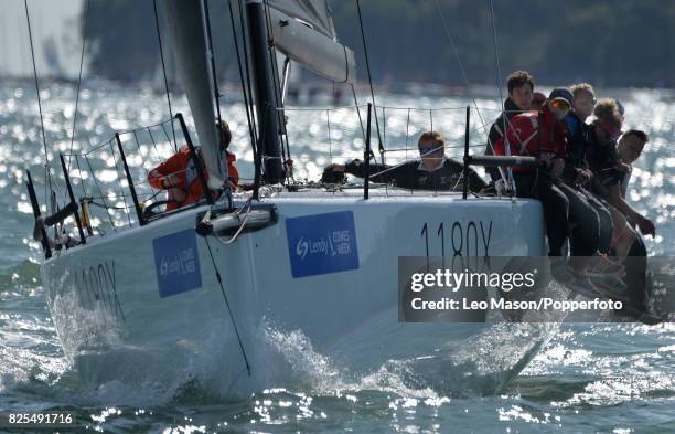 Teams compete in preliminary heats during Aberdeen Asset Management Cowes Week on August 1, 2017 in Cowes, England.