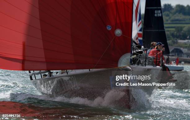 Teams compete in preliminary heats during Aberdeen Asset Management Cowes Week on August 1, 2017 in Cowes, England.