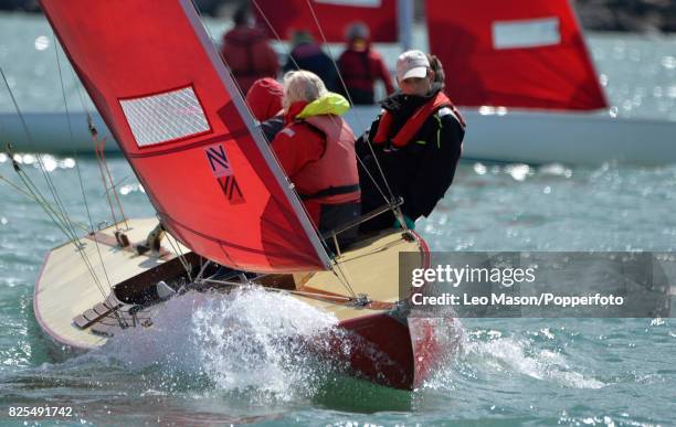 Teams compete in preliminary heats during Aberdeen Asset Management Cowes Week on August 1, 2017 in Cowes, England.