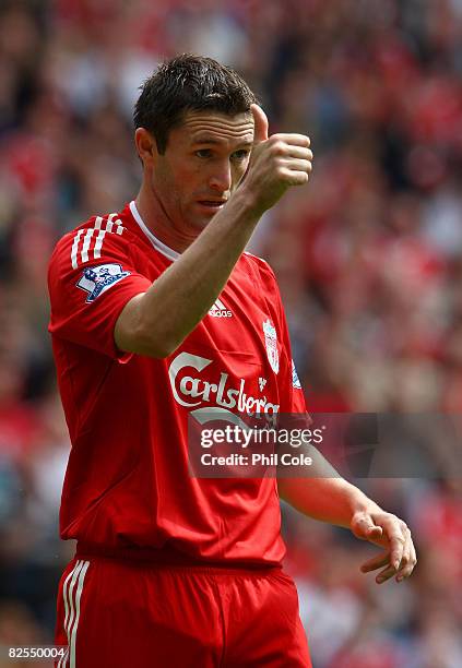 Robbie Keane of Liverpool during the Barclays Premier League match between Liverpool and Middlesbrough at Anfield on August 23, 2008 in Liverpool,...