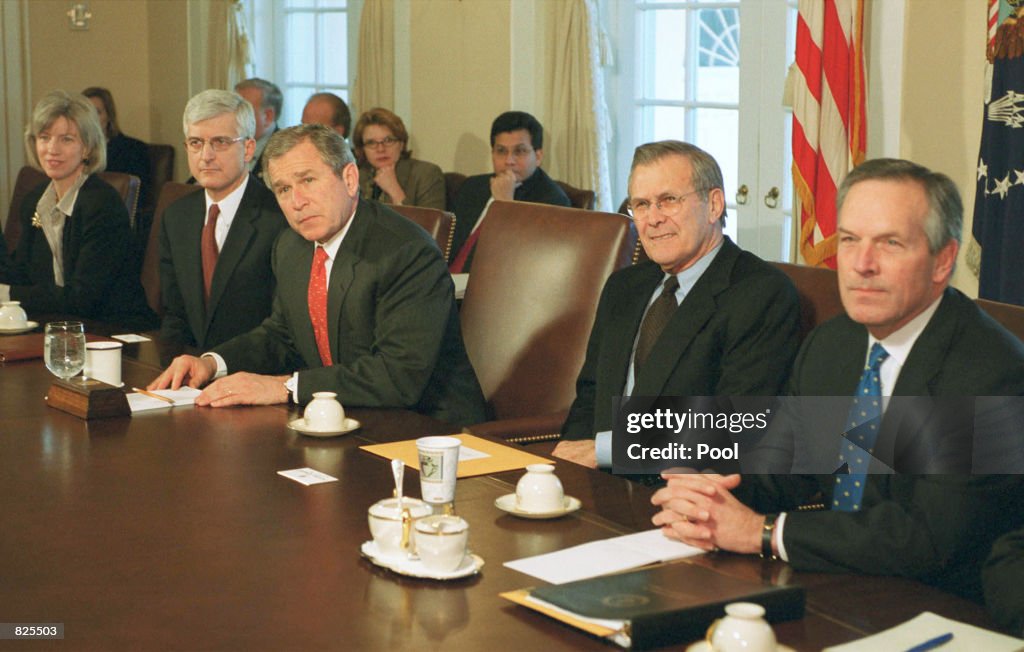 President Bush Attends Cabinet Meeting