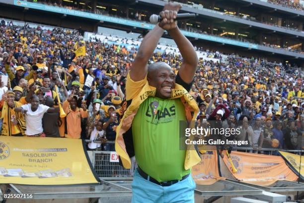 Dr Malinga during the Carling Black Label Champion Cup match between Orlando Pirates and Kaizer Chiefs at FNB Stadium on July 29, 2017 in...