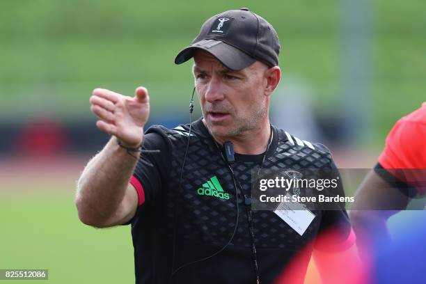 The Harlequins Head coach Mark Mapletoft during a training session at the Adi-Dassler Stadion on August 2, 2017 in Herzogenaurach, Germany.