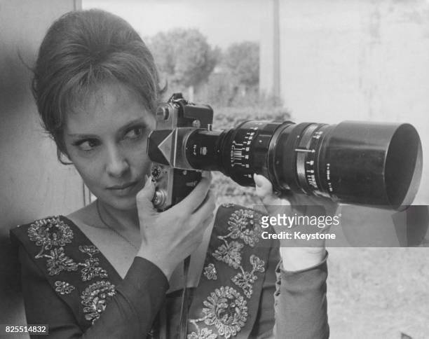 Italian actress Gina Lollobrigida takes up photography during the filming of 'Venere Imperiale' , in which she plays Napoleon's sister Paulette,...
