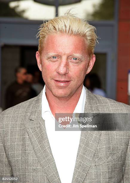 Tennis Player Boris Becker attends the 40th Anniversary opening night celebration during the 2008 US Open at the President's Gate at the USTA Billie...