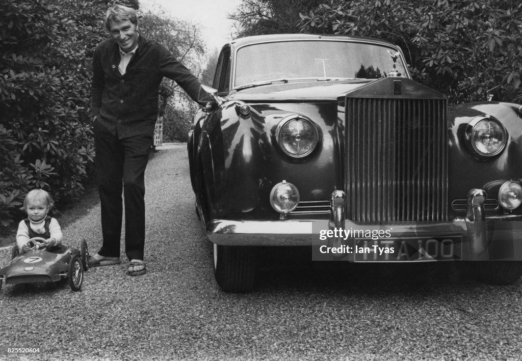 Ilfield Pop singer Frank Ifield with his son Mark and his Rolls Royce at ...