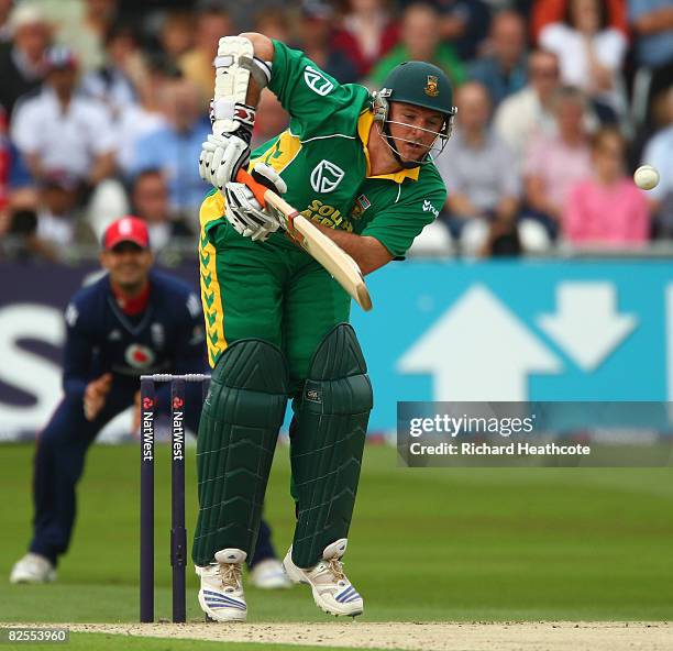 Graeme Smith of South Africa in action during the Second NatWest Series One Day International match between England and South Africa at Trent Bridge...