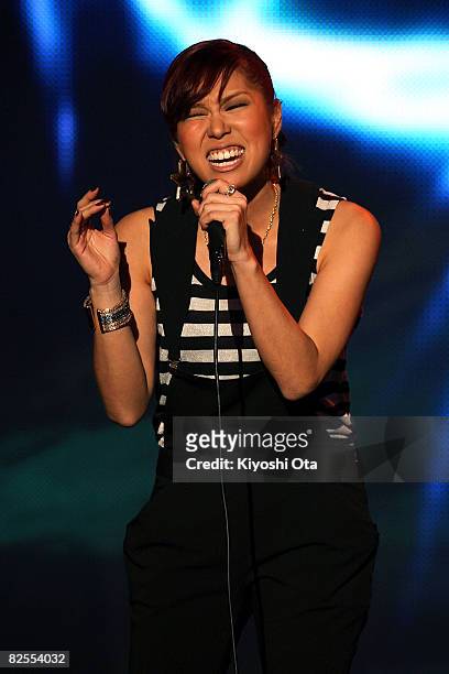 Singer AI performs during the MTV Student Voice Awards 2008 at Shinkiba Studio Coast on August 26, 2008 in Tokyo, Japan.