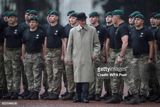 Prince Philip, Duke of Edinburgh in his role as Captain General, Royal Marines, makes his final individual public engagement as he attends a parade...