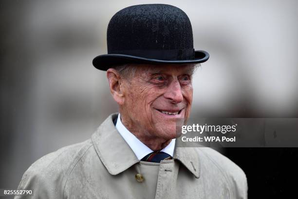 Prince Philip, Duke of Edinburgh, in his role as Captain General, Royal Royal Marines, makes his final individual public engagement as he attends a...