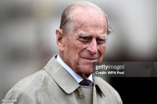 Prince Philip, Duke of Edinburgh, in his role as Captain General, Royal Marines, makes his final individual public engagement as he attends a parade...