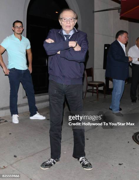 Larry King is seen on August 1, 2017 in Los Angeles, CA.