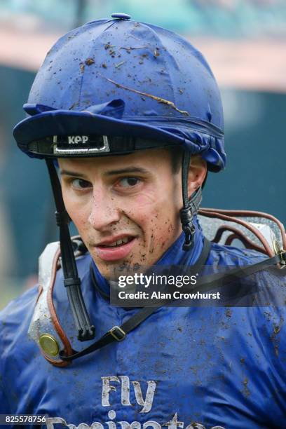 William Buick poses on day two of the Qatar Goodwood Festival at Goodwood racecourse on August 2, 2017 in Chichester, England.