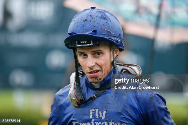 William Buick poses on day two of the Qatar Goodwood Festival at Goodwood racecourse on August 2, 2017 in Chichester, England.