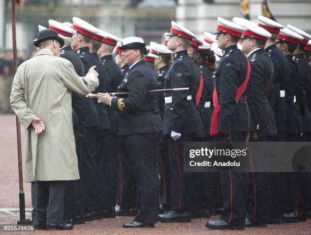 Duke of Edinburgh Prince Philip attends his final public engagement Captain General's Parade to mark the finale of the 1664 Global Challenge at the...