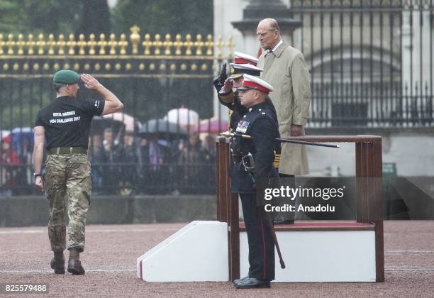 Duke of Edinburgh Prince Philip attends his final public engagement Captain General's Parade to mark the finale of the 1664 Global Challenge at the...