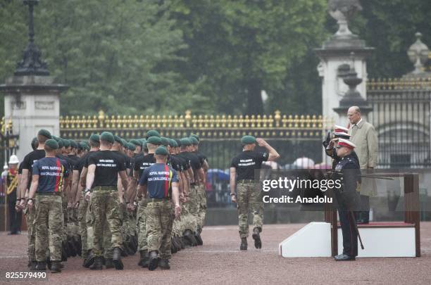 Duke of Edinburgh Prince Philip attends his final public engagement Captain General's Parade to mark the finale of the 1664 Global Challenge at the...