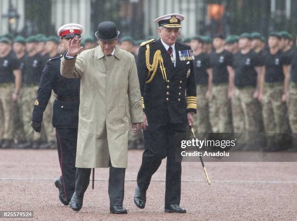 Duke of Edinburgh Prince Philip attends his final public engagement Captain General's Parade to mark the finale of the 1664 Global Challenge at the...