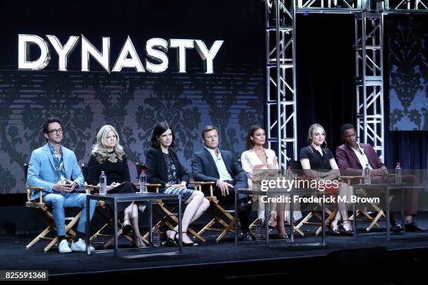 Executive producers Josh Schwartz, Stephanie Savage, and Sallie Patrick, and actors Grant Show, Nathalie Kelley, Elizabeth Gillies, and Sam Adegoke...