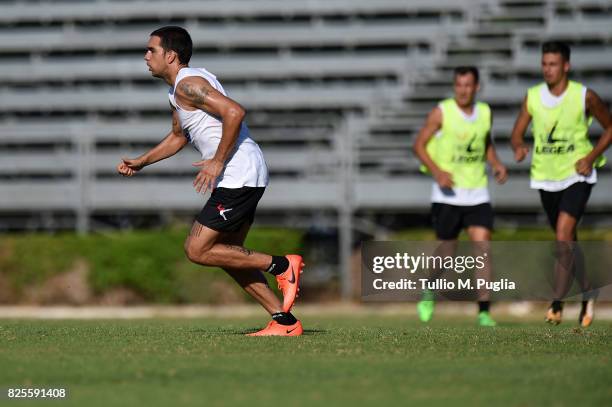 Giuseppe Bellusci takes part in a training session after his presentation as new player of US Citta' di Palermo at Carmelo Onorato training session...