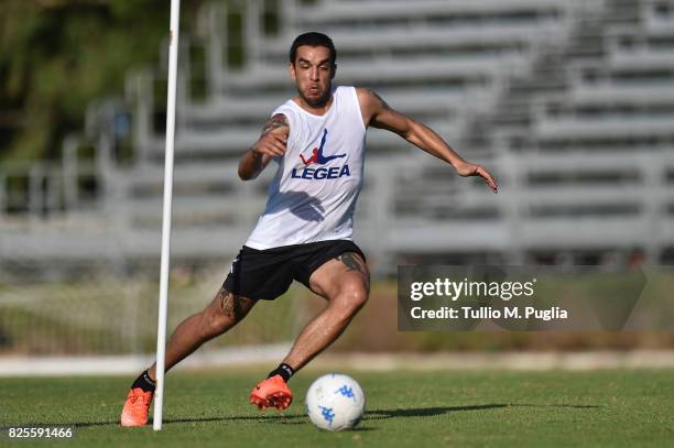 Giuseppe Bellusci takes part in a training session after his presentation as new player of US Citta' di Palermo at Carmelo Onorato training session...