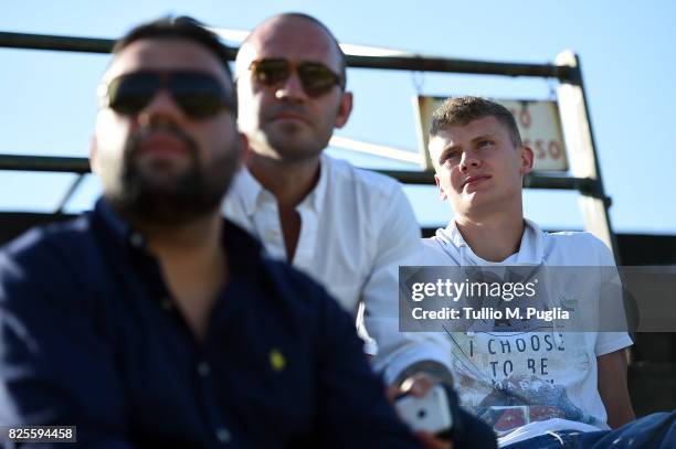 Pavel Dawidowicz looks on during a training session after the presentation of Giuseppe Bellusci as new player of US Citta' di Palermo at Carmelo...